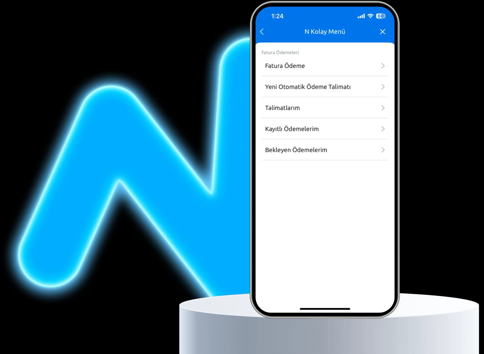 N Kolay Mobilden fatura ödemelerini yapabileceğini gösteren görsel